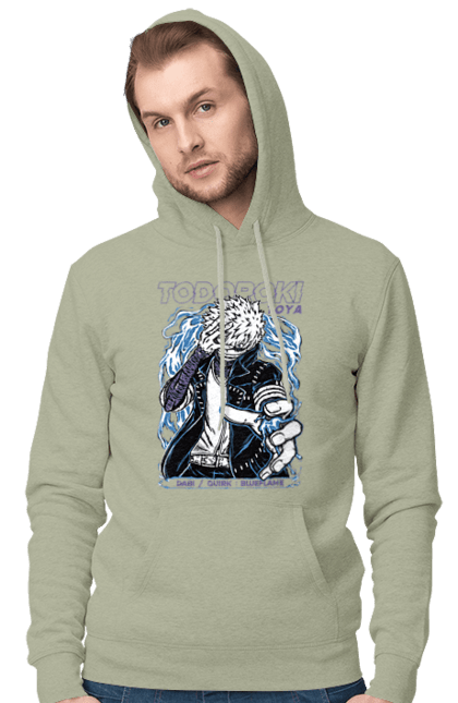 Чоловіче худі з принтом "Моя академія героїв Дабі". Dabi, my hero academia, todoroki, toya todoroki, академія юей, аніме, дабі, моя академія героїв, тодорокі, тойя тодорокі. 2070702