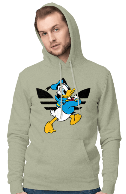 Чоловіче худі з принтом "Adidas Дональд Дак". Adidas, daisy duck, donald duck, адідас, дейзі дак, дональд дак, мультсеріал, мультфільм. 2070702