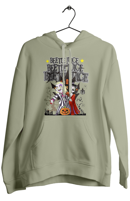 Men's hoodie with prints Beetlejuice. Beetlejuice, comedy, ghost, horror, movie, tim burton, warner bros. 2070702