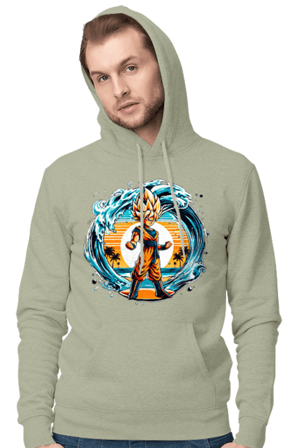 Чоловіче худі з принтом "Перли дракона Сон Гоку". Dragon ball, manga, son goku, аніме, гоку, манга, перли дракона, сон гоку. 2070702