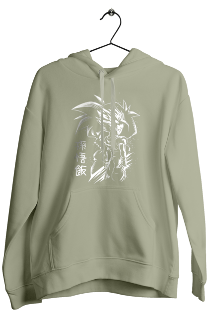 Men's hoodie with prints Dragon Ball Son Goku. Anime, dragon ball, goku, manga, son goku, tv series. 2070702