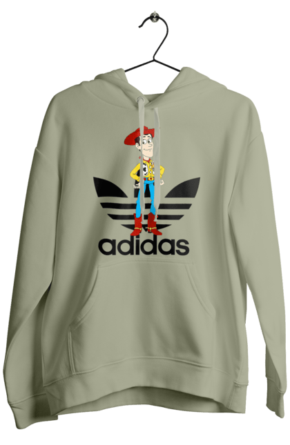 Чоловіче худі з принтом "Adidas Вуді". Adidas, toy story, woody, адідас, вуді, історія іграшок, мультфільм. 2070702