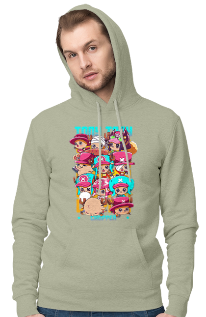 Men's hoodie with prints One Piece Tony Tony Chopper. Adventures, anime, fantasy, light novel, manga, one piece, tony tony chopper, tv series. 2070702