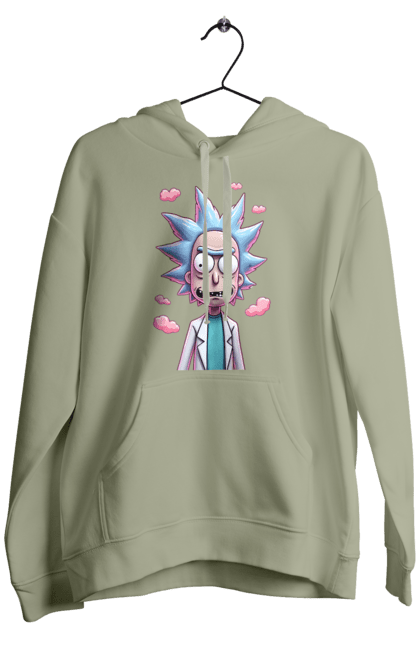 Чоловіче худі з принтом "Рік та Морті". Rick and morty, мультфільм, наукова фантастика, пригоди, рік, рік і морті, трагікомедія, чорний гумор. 2070702