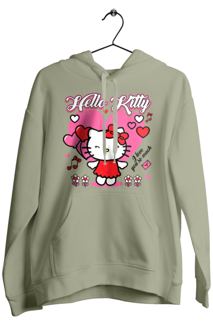 Чоловіче худі з принтом "Хелло Кітті". Hello kitty, бренд, кіт, кошеня, персонаж, хелло кітті. 2070702