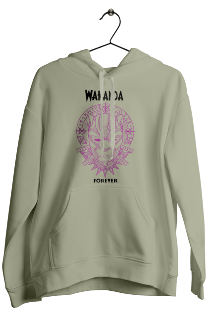 Men's hoodie with prints Wakanda Forever. Black panther, marvel, t`challa, wakanda, wakanda forever. 2070702