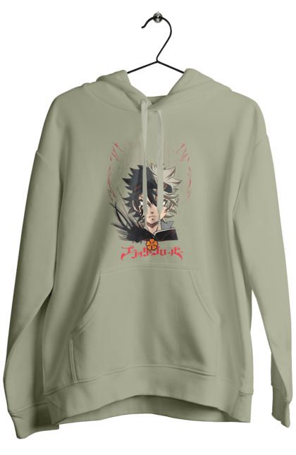 Чоловіче худі з принтом "Black Clover Аста". Anime, asta, black clover, manga, wizard king, аніме, аста, король магів, манга, чорна конюшина. 2070702