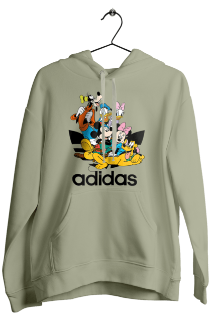 Чоловіче худі з принтом "Adidas Міккі Маус". Adidas, mickey mouse, адідас, дісней, міккі, міккі маус, мультфільм. 2070702