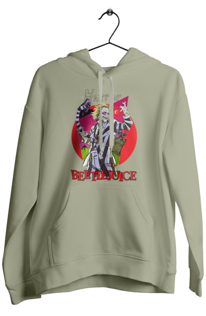 Men's hoodie with prints Beetlejuice. Beetlejuice, comedy, ghost, horror, movie, tim burton, warner bros. 2070702