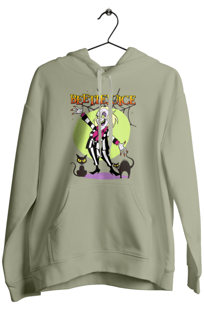 Men's hoodie with prints Beetlejuice. Beetlejuice, comedy, ghost, horror, movie, tim burton, warner bros. 2070702