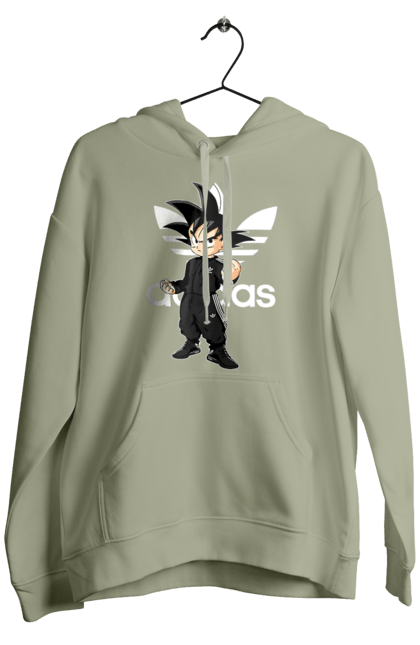 Men's hoodie with prints Adidas Son Goku. Adidas, anime, dragon ball, goku, manga, son goku, tv series. 2070702