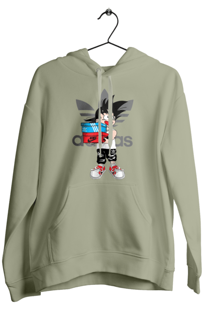 Чоловіче худі з принтом "Adidas Сон Гоку". Adidas, dragon ball, manga, son goku, адідас, аніме, гоку, манга, перли дракона, сон гоку. 2070702