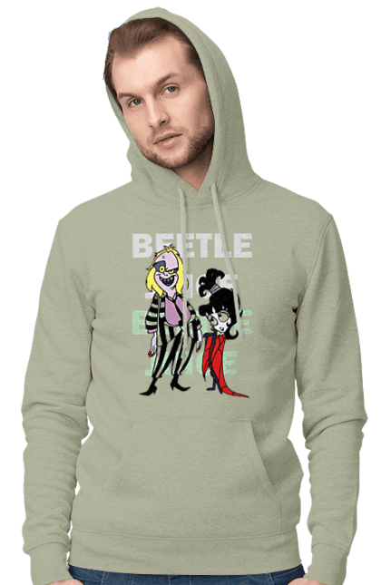 Men's hoodie with prints Beetlejuice. Beetlejuice, comedy, ghost, horror, movie, tim burton, warner bros. 2070702