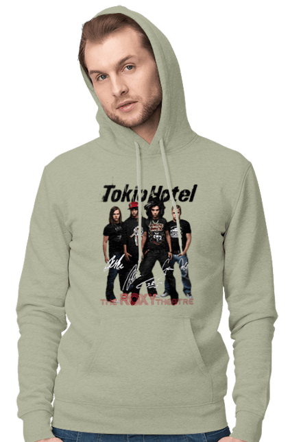 Men's hoodie with prints Tokio Hotel. Alternative rock, electronic rock, group, music, pop, pop rock, power pop, rock, tokio hotel. 2070702