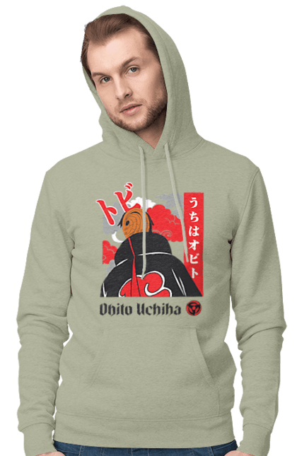 Чоловіче худі з принтом "Наруто Учіха Обіто". Naruto, obito, obito uchiha, аніме, манга, наруто, обіто, серіал, учіха, учіха обіто. 2070702