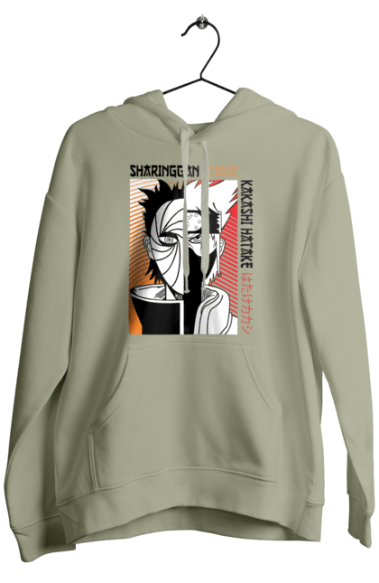 Men's hoodie with prints Naruto Kakashi Hatake. Anime, kakashi, manga, naruto, shinobi, shonen, team number 7. 2070702