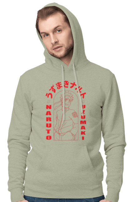 Men's hoodie with prints Naruto. Anime, character, manga, naruto, ninja, tv series. 2070702