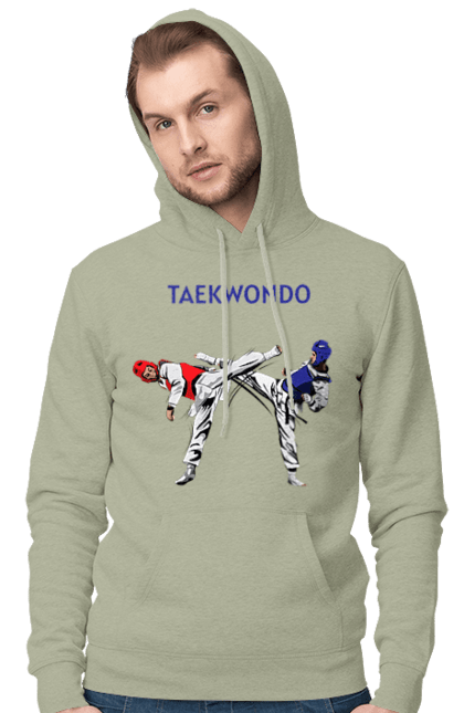 Men's hoodie with prints Taekwondo. Korea, martial arts, sport, taekwondo, training. 2070702