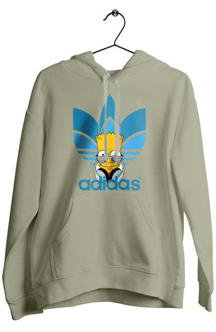 Чоловіче худі з принтом "Adidas Барт". Adidas, bart, адідас, барт, мультфільм, серіал, сімпсон. 2070702