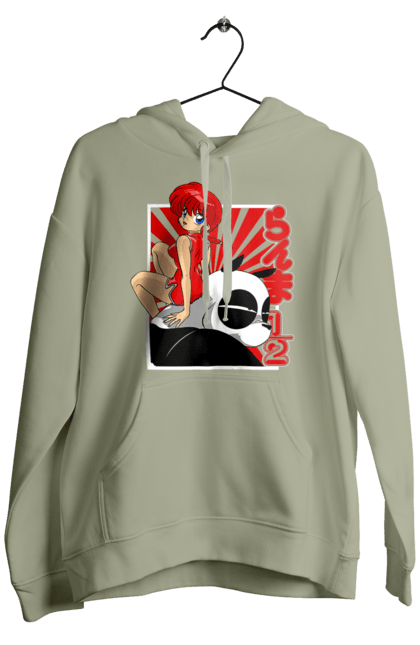 Men's hoodie with prints Ranma 1/2. Action movie, anime, comedy, manga, mystic, ranma, romance, shampoo. 2070702