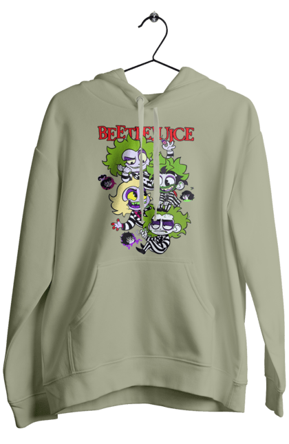 Men's hoodie with prints Beetlejuice. Beetlejuice, comedy, ghost, ghost, horror, movie, tim burton, warner bros. 2070702