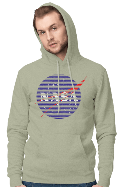 Men's hoodie with prints NASA. Aeronautics, astronautics, aviation, nasa, research, rocket, science, space, technologies, usa. 2070702