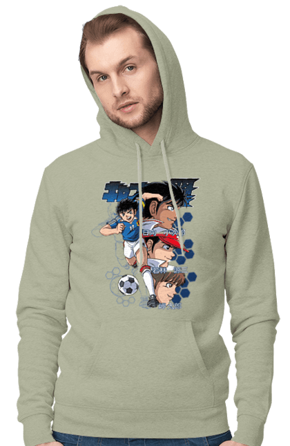 Men's hoodie with prints Captain Tsubasa. Anime, captain tsubasa, jump, manga, tsubasa oozora. 2070702