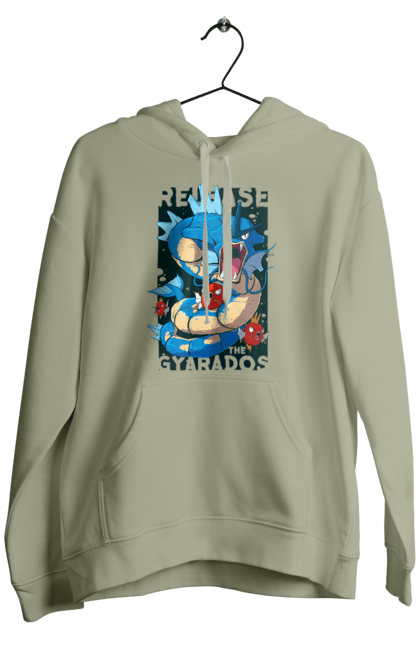 Men's hoodie with prints Pokemon Gyarados. Anime, games, gyarados, nintendo, pokemon, pokemon go. 2070702