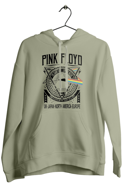 Men's hoodie with prints Pink Floyd. Album, music, pink floyd, rock, rock band. 2070702