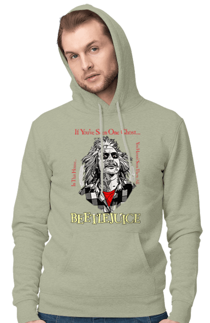 Men's hoodie with prints Beetlejuice. Beetlejuice, comedy, ghost, horror, movie, tim burton, warner bros. 2070702