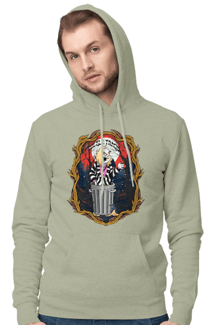 Men's hoodie with prints Beetlejuice. Beetlejuice, comedy, ghost, horror, movie, tim burton, warner bros. 2070702