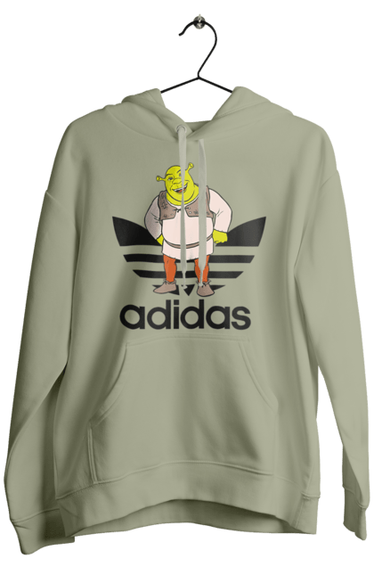 Чоловіче худі з принтом "Adidas Шрек". Adidas, shrek, адідас, мульт, мультфільм, огр, шрек. 2070702