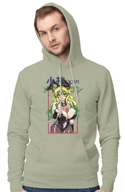 Чоловіче худі з принтом "Драконопокоївка пані Кобаяші Лукоа". Lucoa, quetzalcoatl, аніме, дракон, кетцалькоатль, лукоа, манга. 2070702