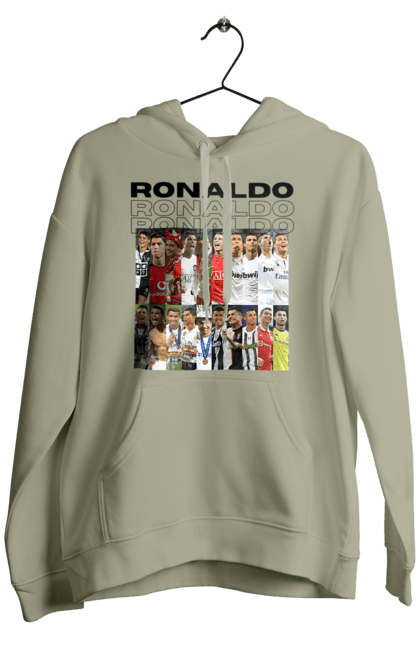 Men's hoodie with prints Cristiano Ronaldo. Attacker, captain, cristiano ronaldo, football, sport, sportsman. 2070702