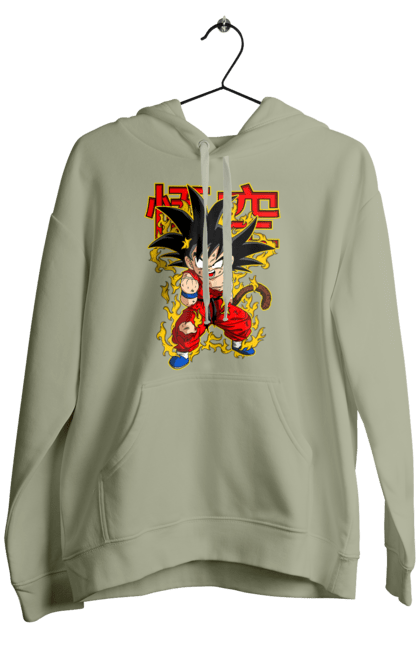 Men's hoodie with prints Dragon Ball Son Goku. Anime, dragon ball, goku, manga, son goku, tv series. 2070702