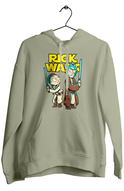 Чоловіче худі з принтом "Рік та Морті". Rick and morty, star wars, зоряні війни, мультфільм, наукова фантастика, пригоди, рік, рік і морті, трагікомедія, чорний гумор. 2070702