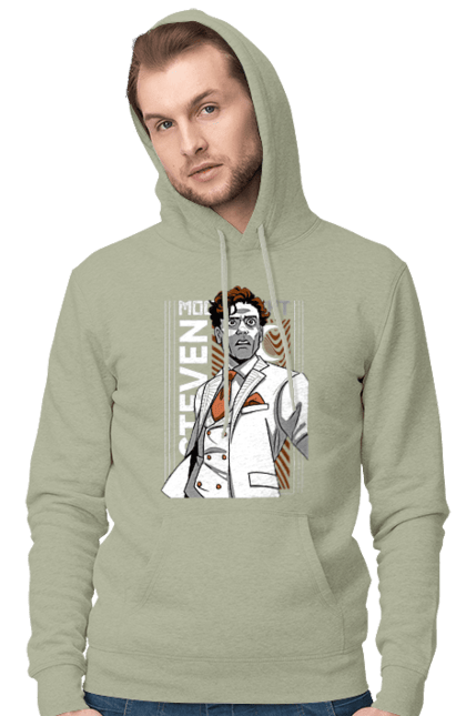 Men's hoodie with prints Moon Knight. Marc spector, marvel, mcu, moon knight, series, steven grant, tv show. 2070702