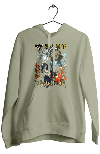 Men's hoodie with prints Black Clover Magna Swing and Luck Voltia. Anime, black clover, luck voltia, magna swing, manga, wizard king. 2070702