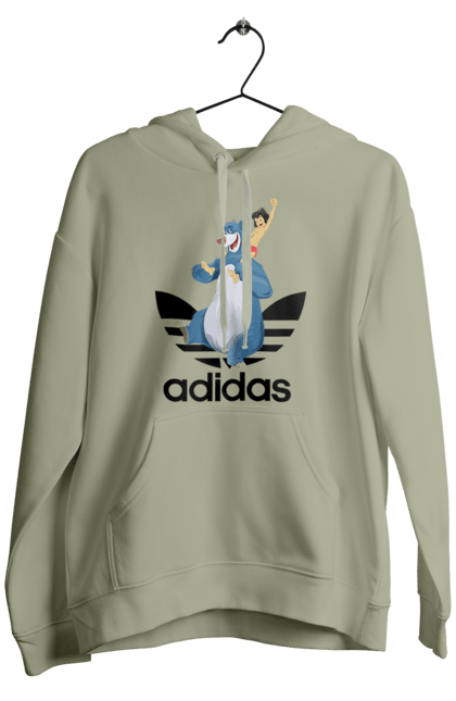 Чоловіче худі з принтом "Adidas Мауглі". Adidas, mowgli, адідас, книга, книга джунглів, мауглі, мультфільм. 2070702