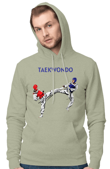 Men's hoodie with prints Taekwondo. Korea, martial arts, sport, taekwondo, training. 2070702