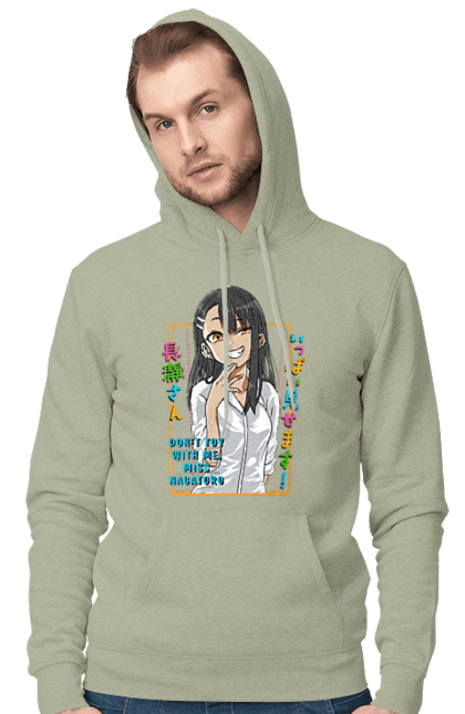 Men's hoodie with prints Don't Toy with Me, Miss Nagatoro. Anime, hayase nagatoro, manga, nagatoro. 2070702