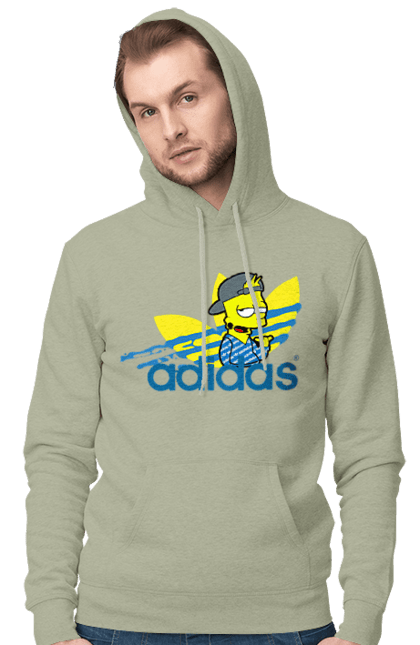 Чоловіче худі з принтом "Adidas Барт". Adidas, bart, адідас, барт, мультфільм, серіал, сімпсон. 2070702