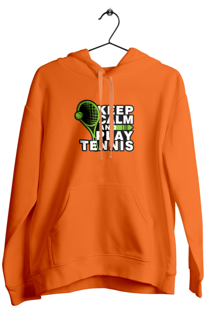 Чоловіче худі з принтом "Keep Calm And Play Tennis". Keep calm, великий теніс, зберігай спокій, спорт, теніс, тенніс. futbolka.stylus.ua