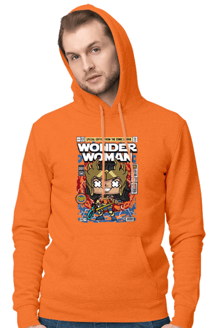 Чоловіче худі з принтом "Wonder Woman". Womder, герой, жінка, комікси, комікси dc, чудова жінка. Funkotee