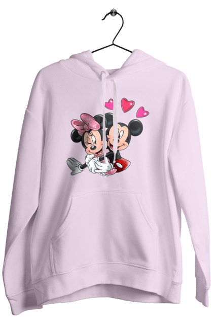 Мужское худи с принтом Микки Маус и Минни Маус. Mickey mouse, minnie mouse, дисней, микки, микки маус, минни маус, мультфильм. 2070702