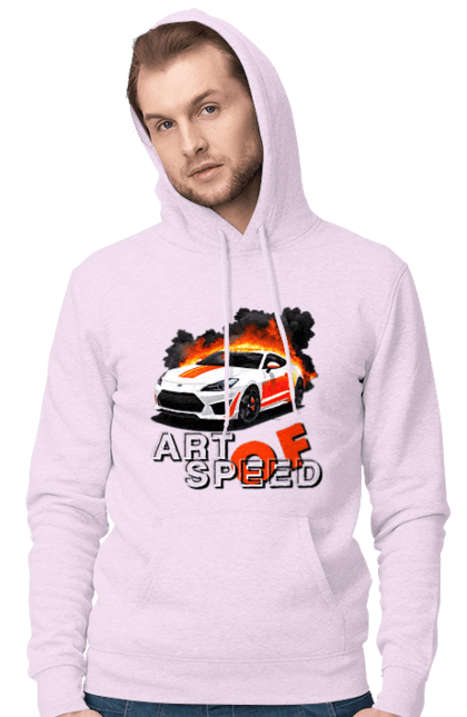 Чоловіче худі з принтом "Швидкість". Авто, автомобіль, автомобільний, гонка, швидкість. 2070702