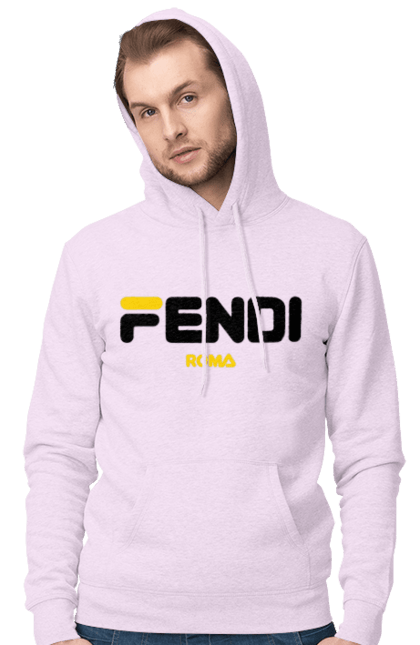 Мужское худи с принтом Fendi. Fendi, lvmh, бренд, дом моды, италия, люкс, мода, одежда, сумка, фенди. 2070702