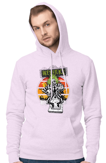 Men's hoodie with prints Beetlejuice. Beetlejuice, comedy, ghost, horror, movie, tim burton, warner bros. 2070702