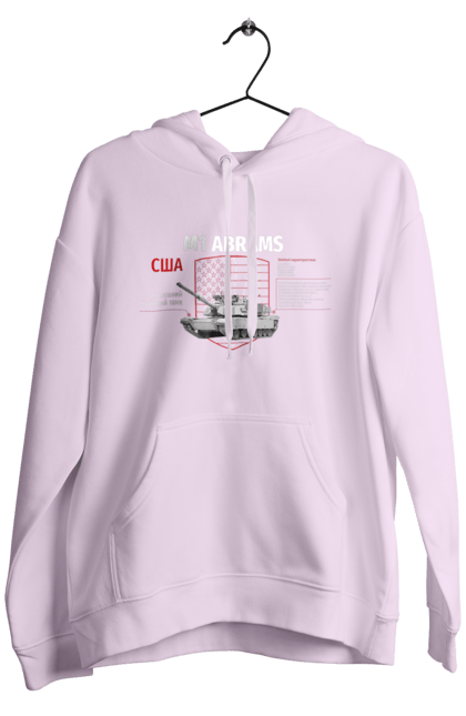 Men`s hoodie with prints M1 Abrams. Abrams, industrious, m1 abrams, tank, weapon. 2070702