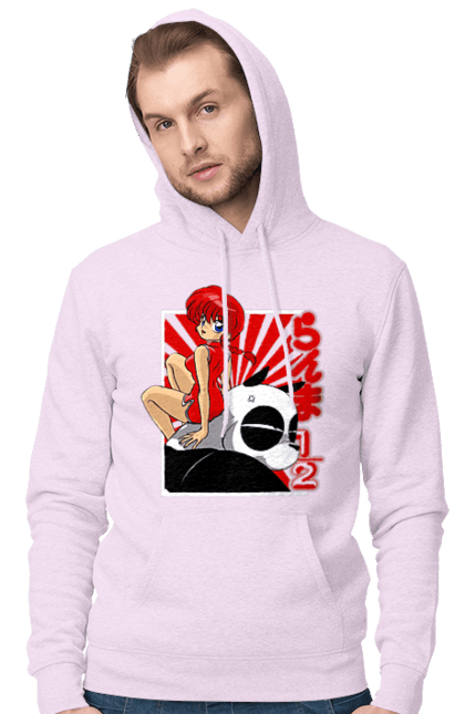 Men's hoodie with prints Ranma 1/2. Action movie, anime, comedy, manga, mystic, ranma, romance, shampoo. 2070702